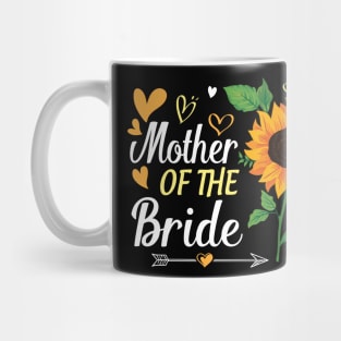 Sunflower Heart Mother Of The Bride Husband Wife Wedding Day Mug